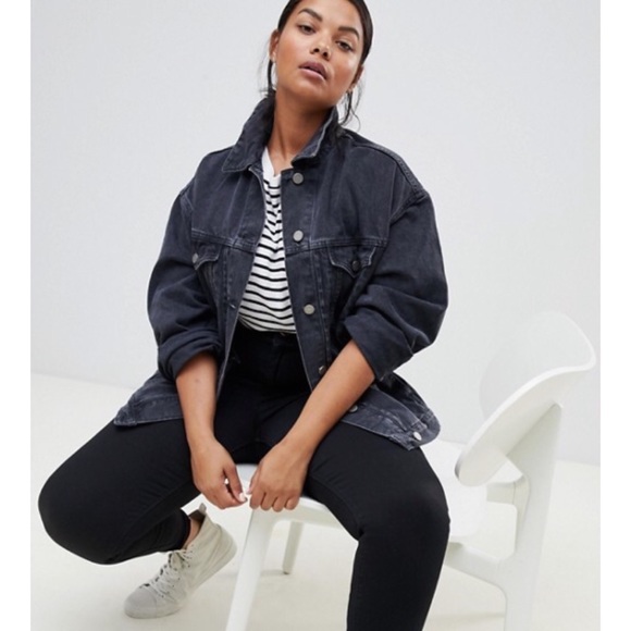 asos plus size denim jacket